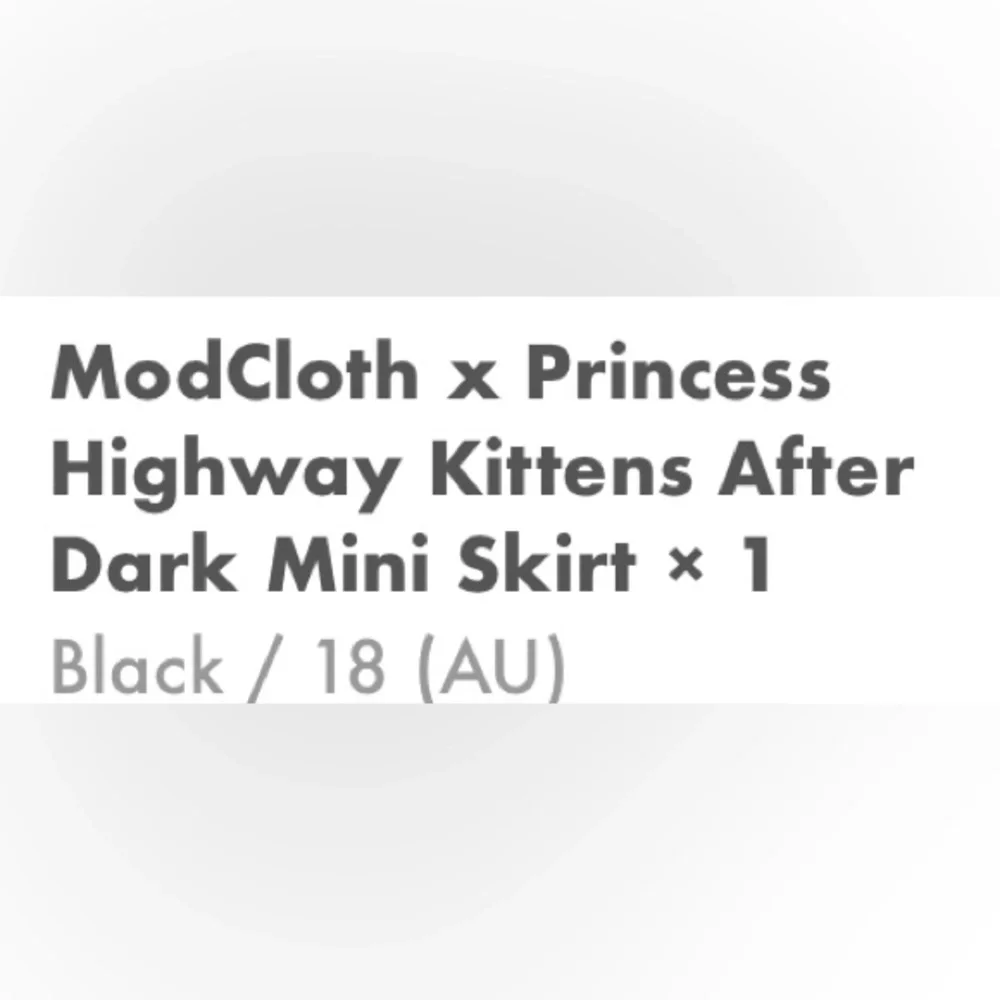Modcloth Black Mini Skirt with Pink, Purple, Cream & Yellow Floral Cat Print - Picture 8 of 8